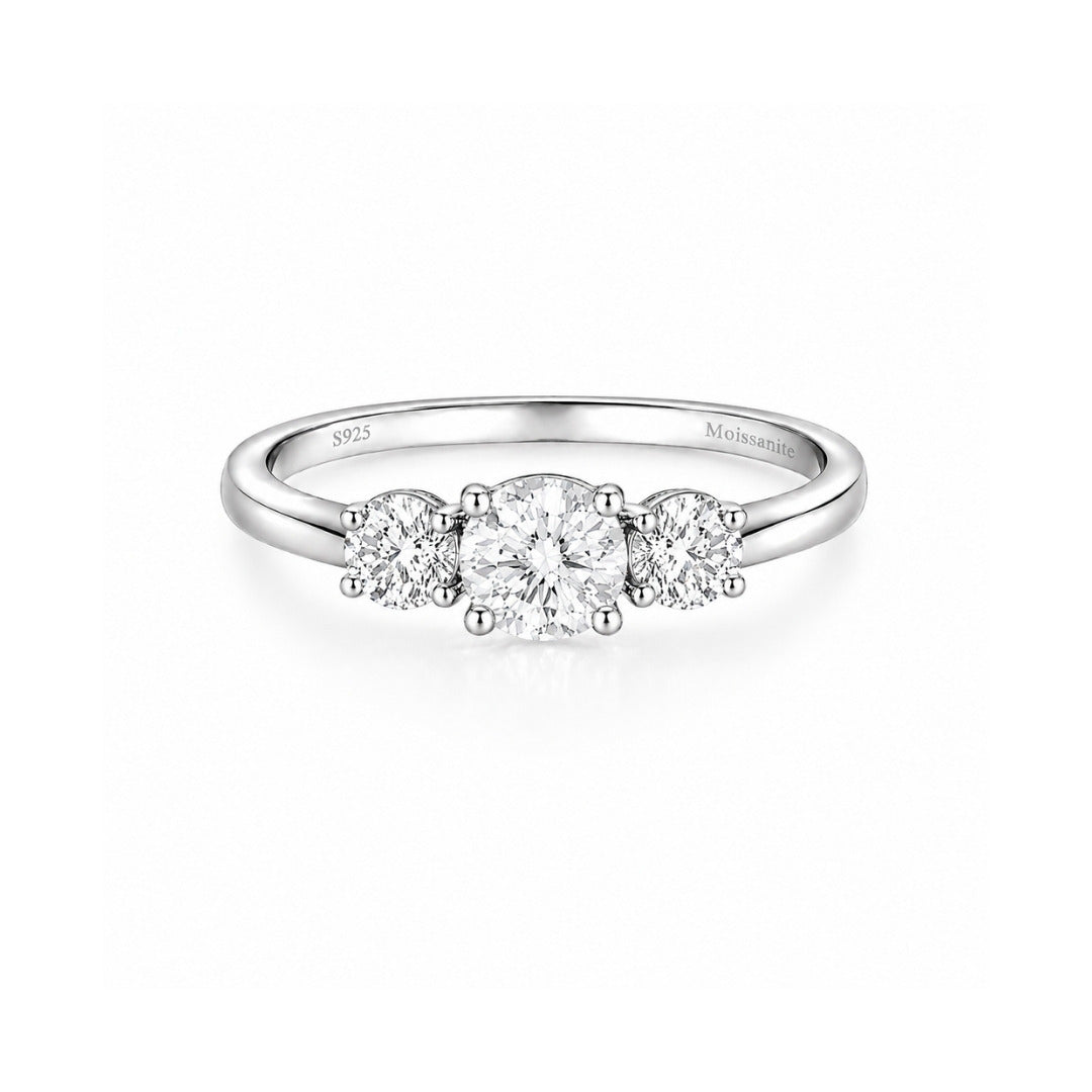 Anel 3 Pedras Moissanite Eternal Moments 1.8CT