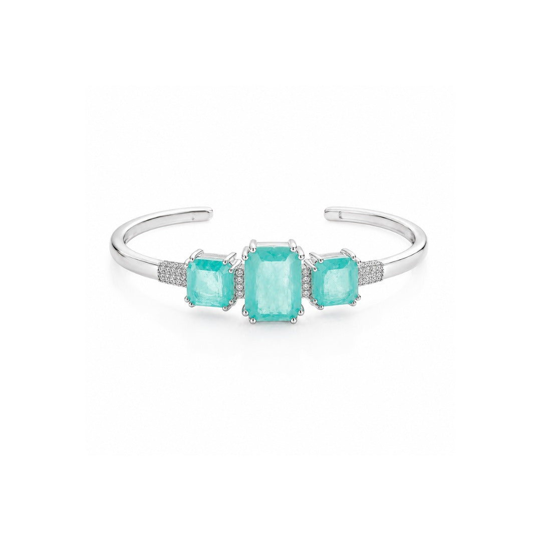Pulseira Bracelete Fusion Turmalina de Prata