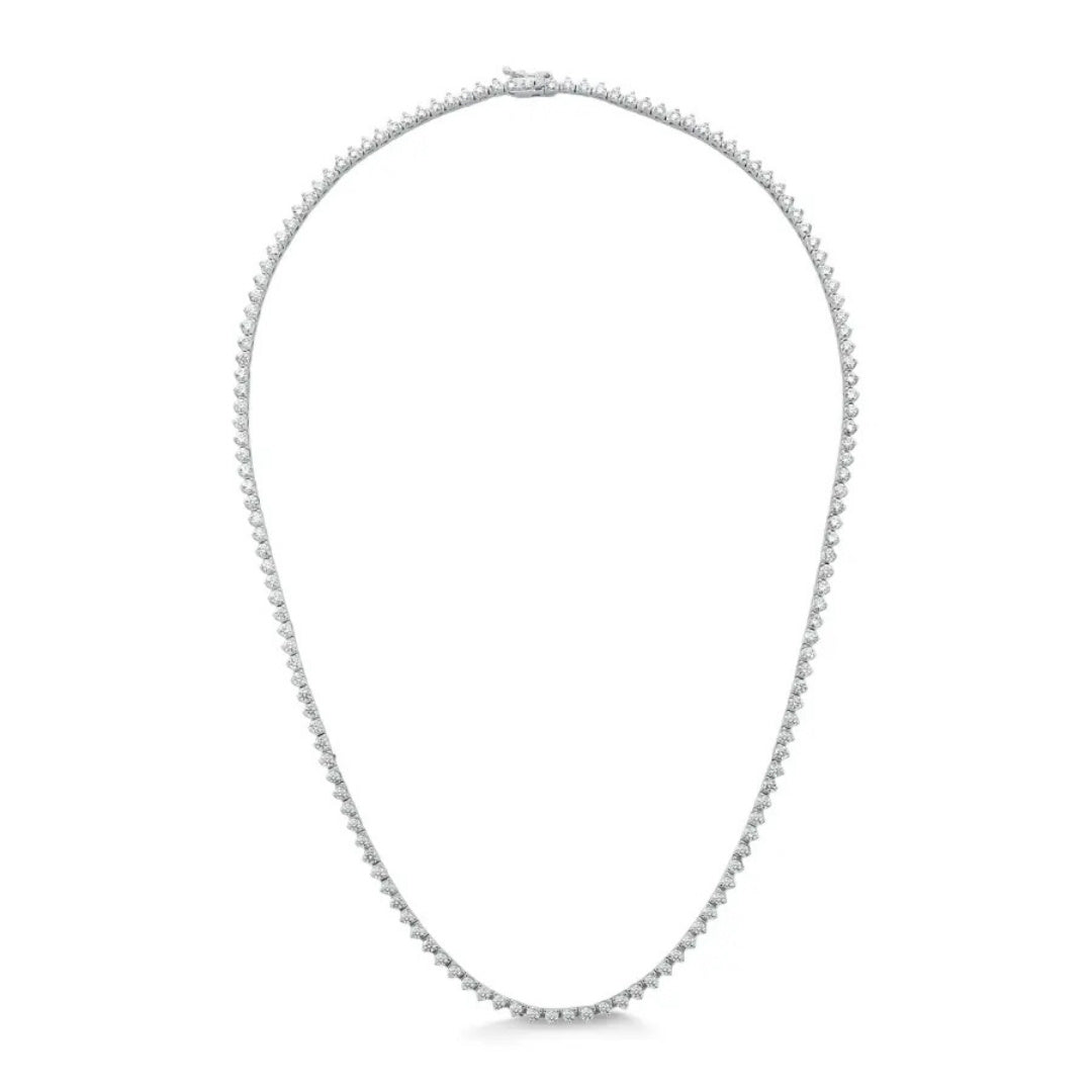 Colar Riviera  3 Pontas Moissanite 6,07CT - 2mm
