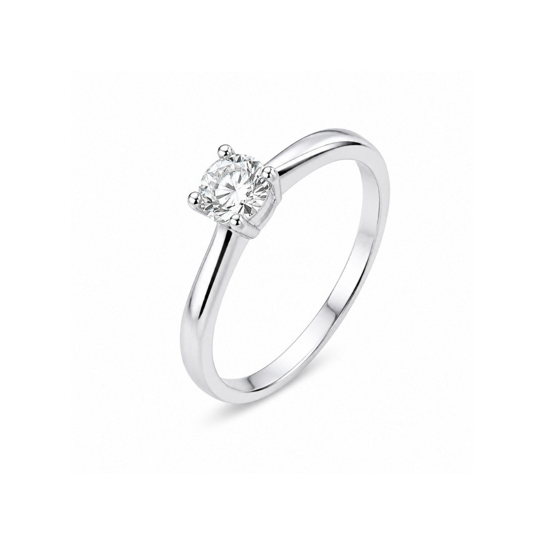 Anel Solitário Clássico Moissanite 0.8CT - 6 mm