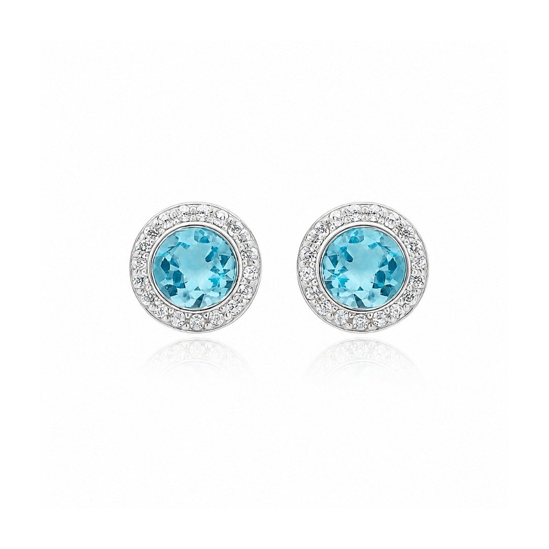 Brinco Angelic Azul em Prata