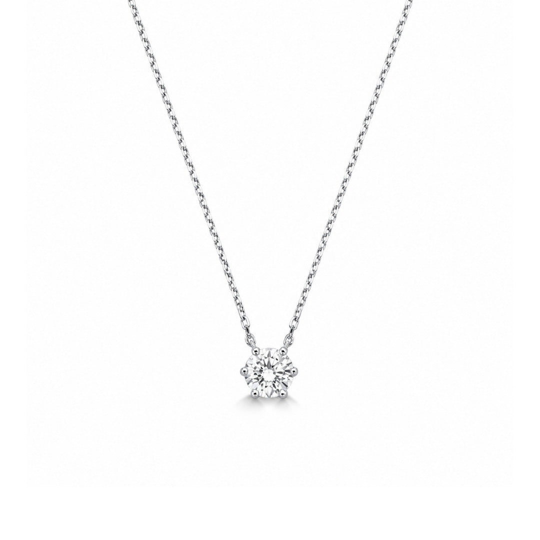 Colar Ponto de Luz Moissanite 1CT - 6,5mm
