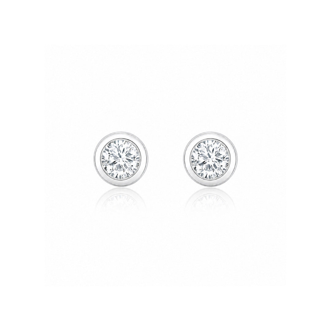 Brinco Ponto de Luz em Prata - 6mm