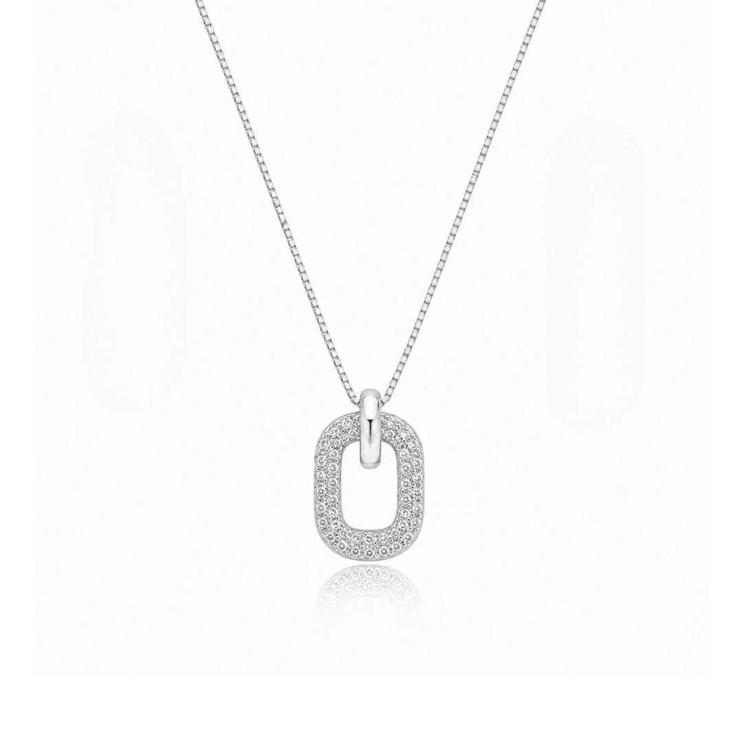 Conjunto Argola Zircônia de Prata