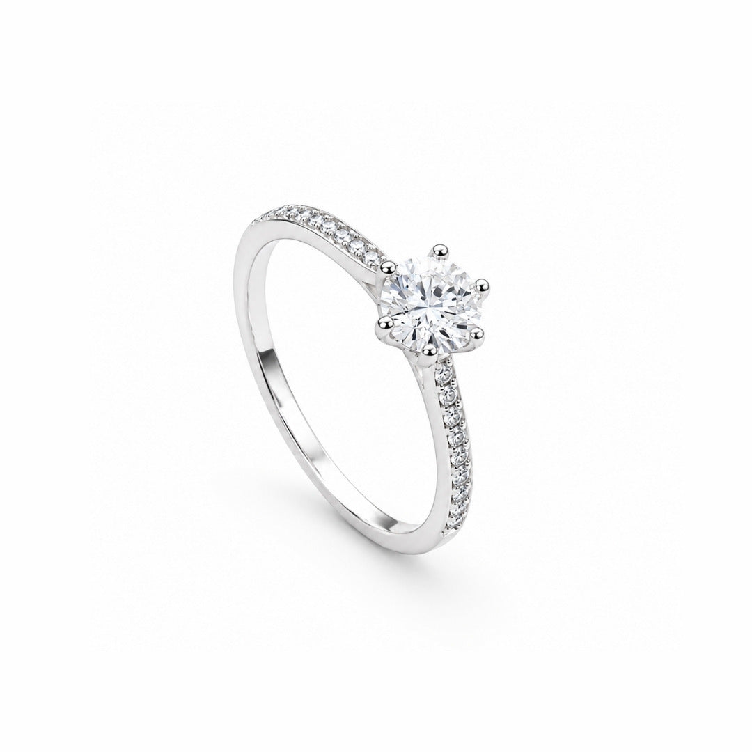 Anel Solitário Moissanite Elegance 0.6CT - 5.5mm