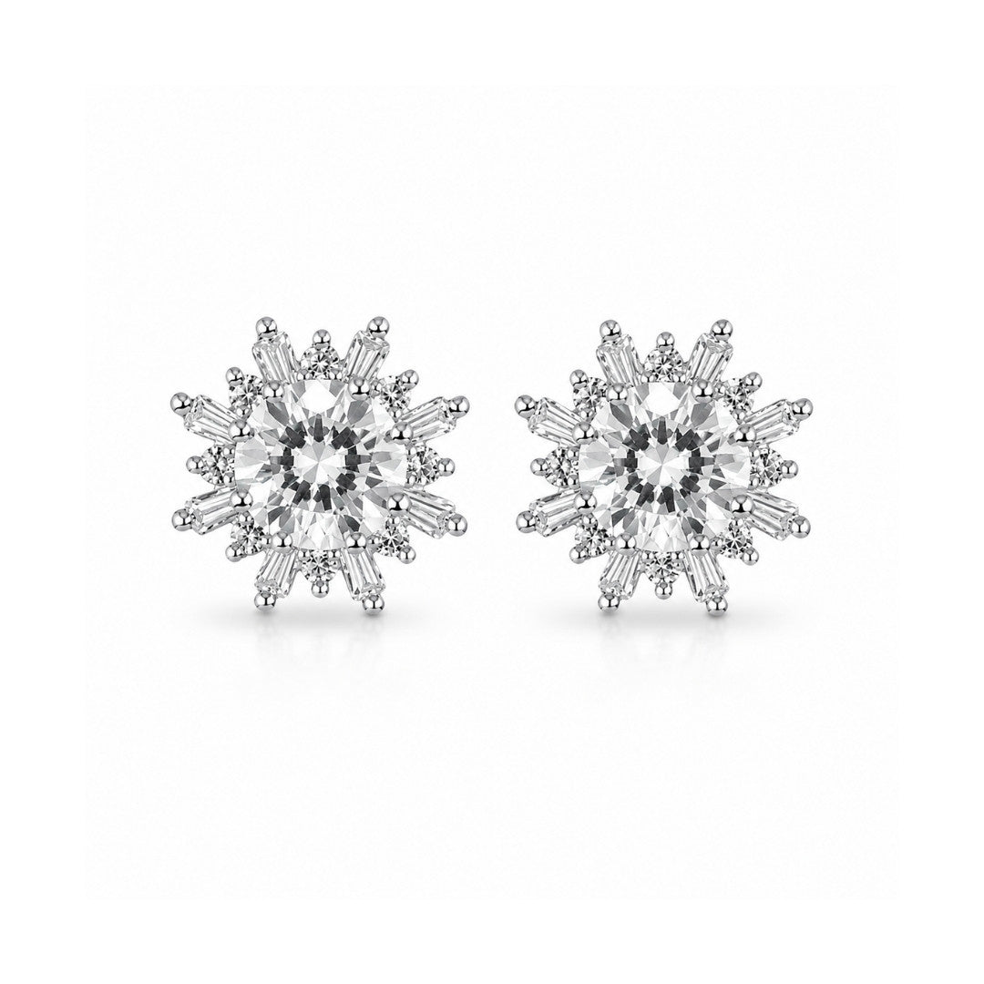 Brinco Halo Moissanite 1.2CT - 7mm