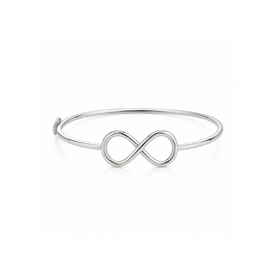Pulseira Bracelete Infinito em Prata