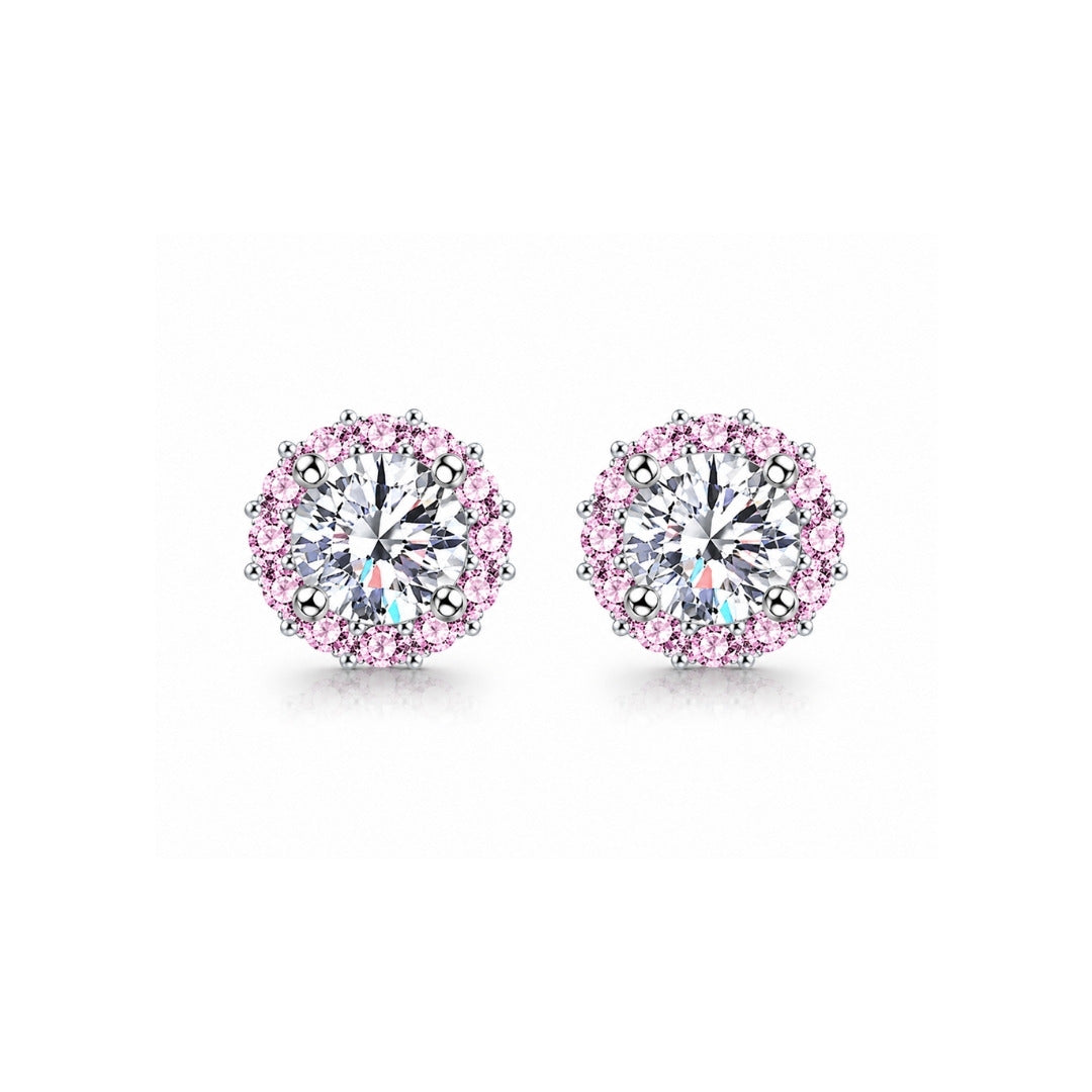 Brinco Moissanite 1.2CT Rosé Light Vivid - 7mm