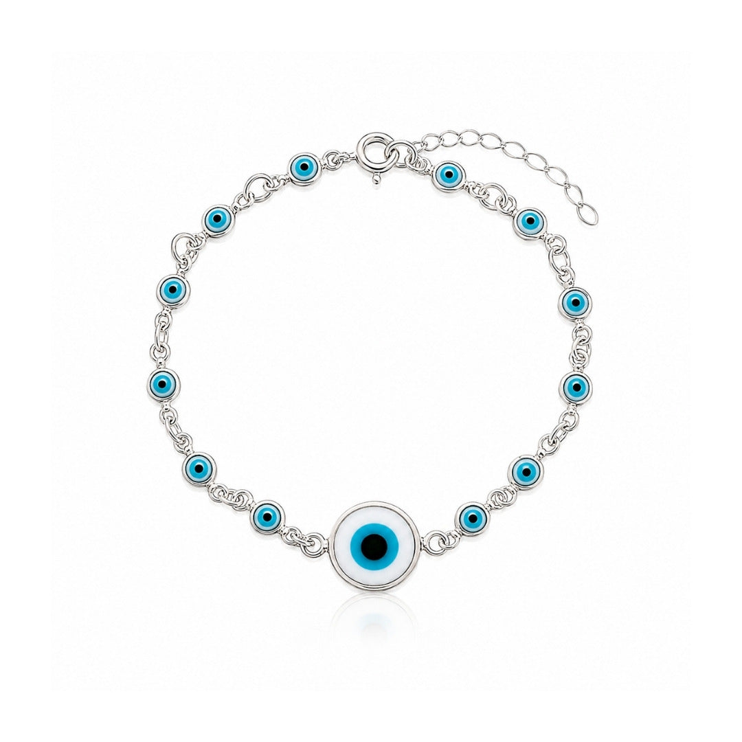 Pulseira Olho Grego em Prata