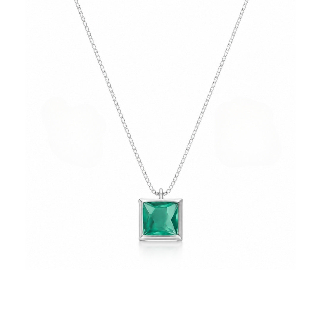 Conjunto Quadrado Turmalina de Prata