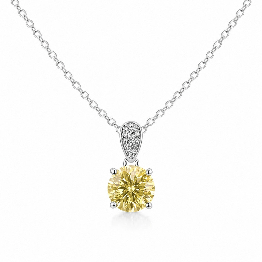 Colar Moissanite Yellow Deep Vivid 1.5CT - 7.5mm