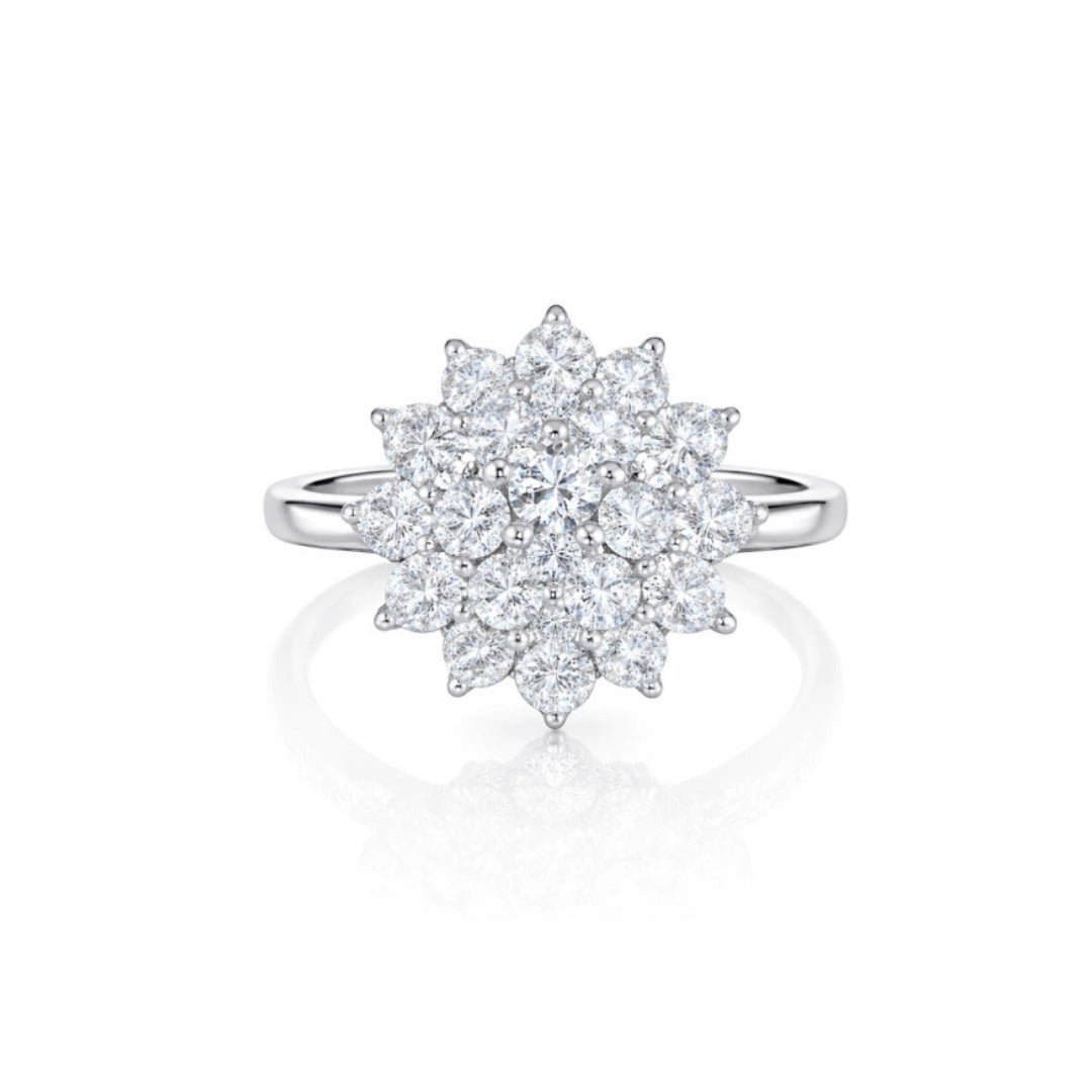 Anel Chuveiro Moissanite 0.1CT