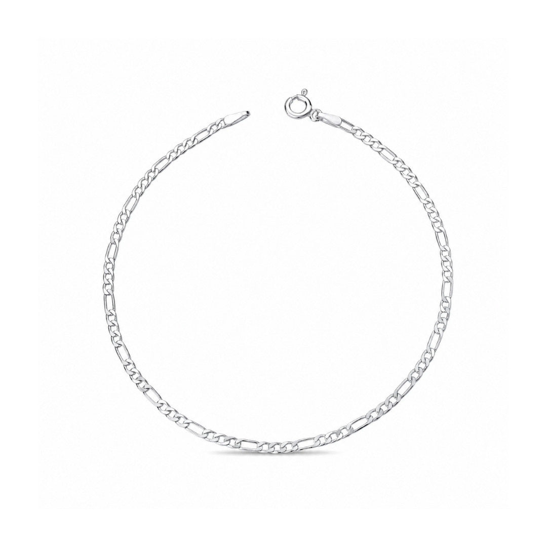 Pulseira Italiana Fígaro 3x1 (2,5mm) - 21cm